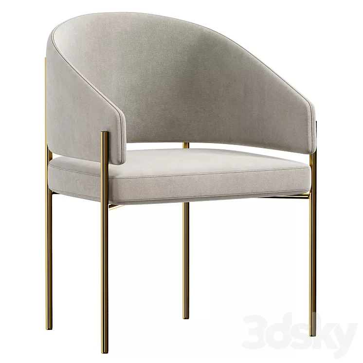 Solana Dining Chair 3D Model Free
