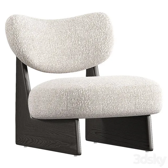 Solange Performance Boucle Chair 3D Model