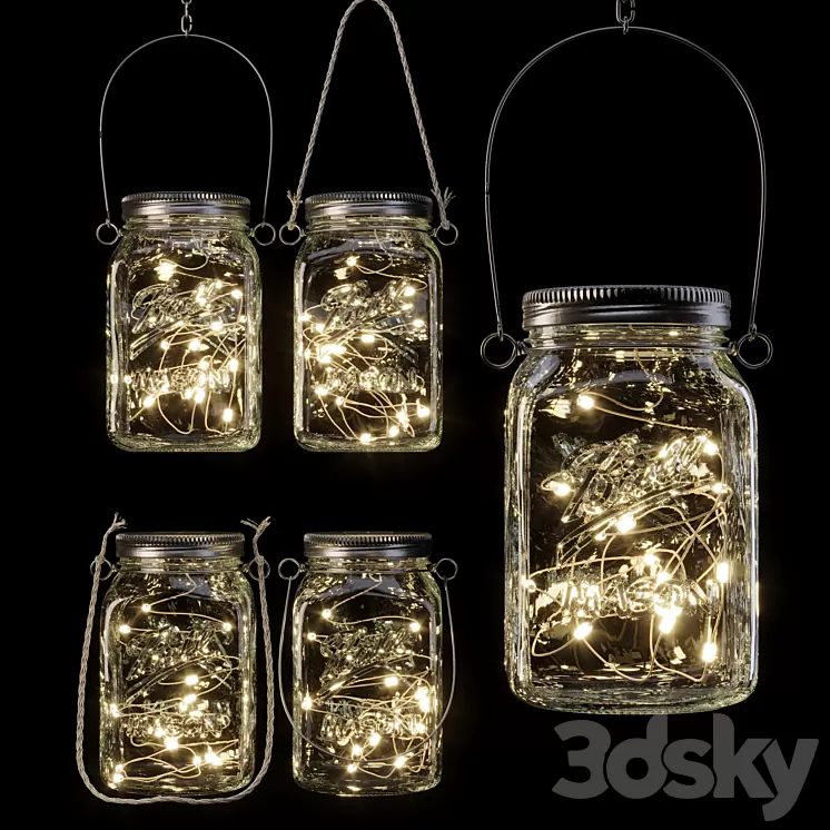 Solar hanging lamp 3D Model Free Download