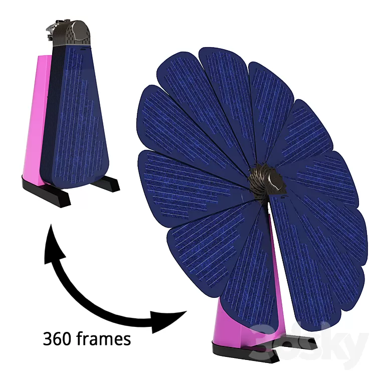 Solar panel SmartFlower 3D Model