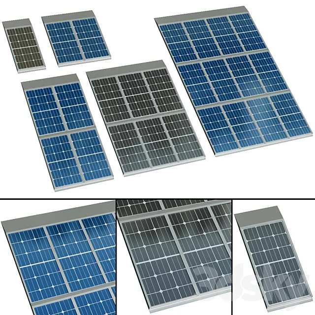 Solar panels (panels) _ Solar panel 3D Model