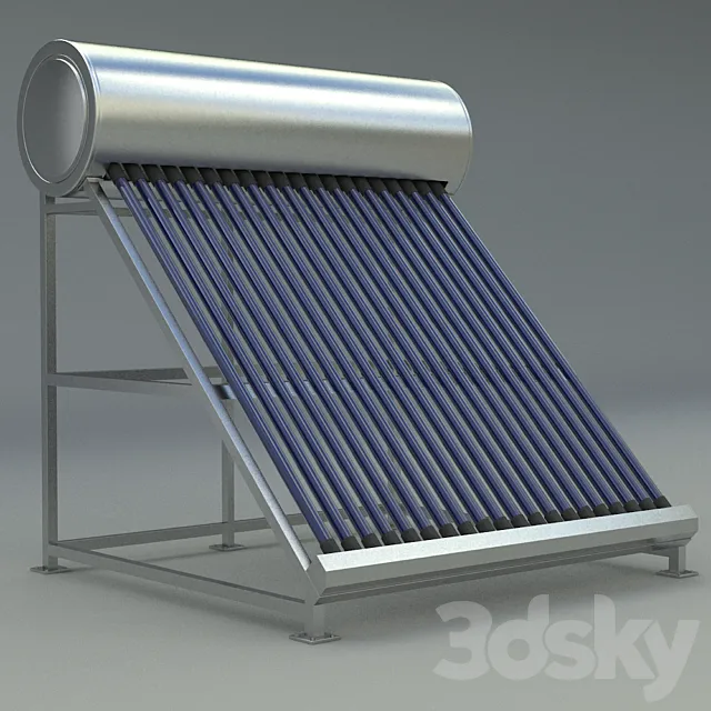 Solar Water Heating Tank 3D Model