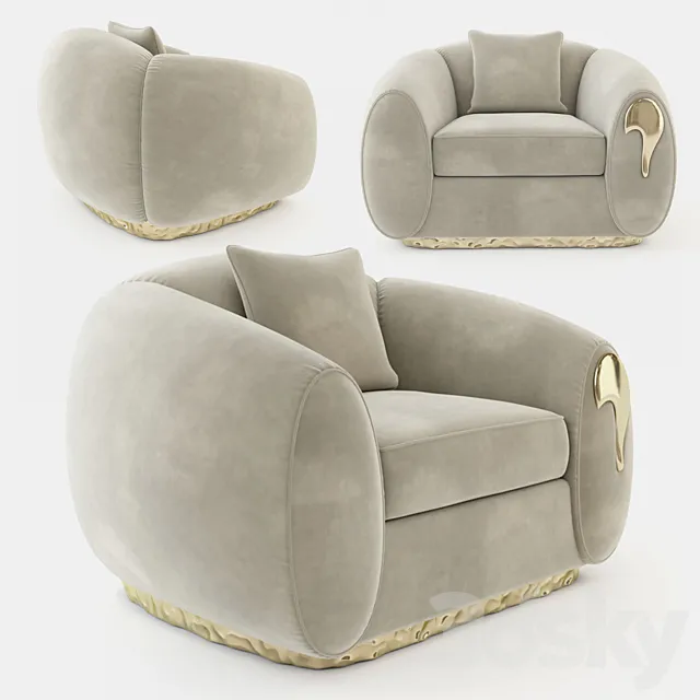 Soleil armchair by boca do lobo 3DModel