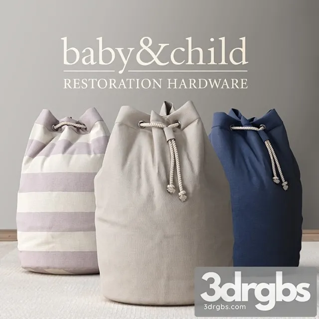 solid canvas hamper 3D Model Free