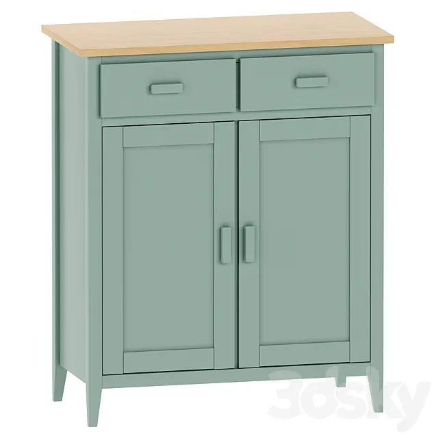 Solid pine sideboard ALVINA 3D Model