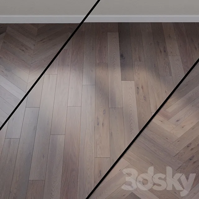 Solid wood board DEKER Fjord Oak 3D Model