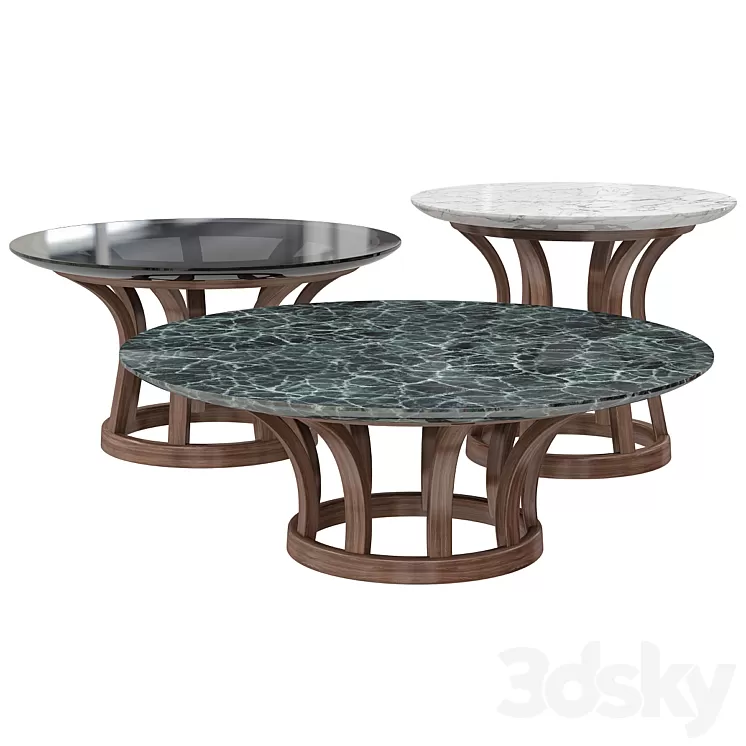 Solid Wood Coffee Table 3D Model Free