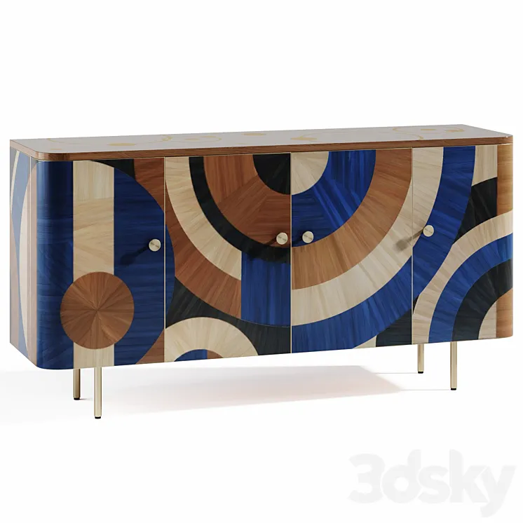 SOLOMIA CABINET Color scheme 2 BI 3D Model Free