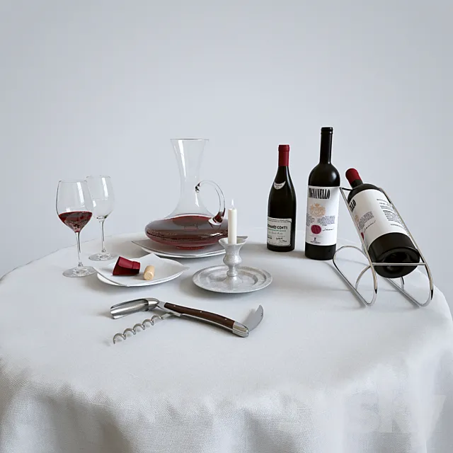 Sommelier decor set 3DModel