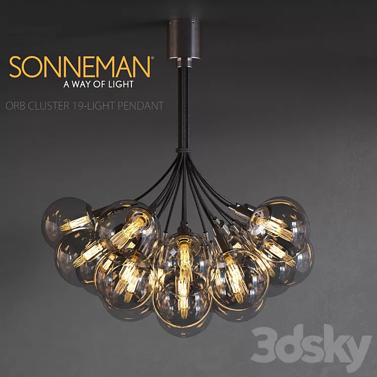 Sonneman ORB CLUSTER 19-LIGHT PENDANT