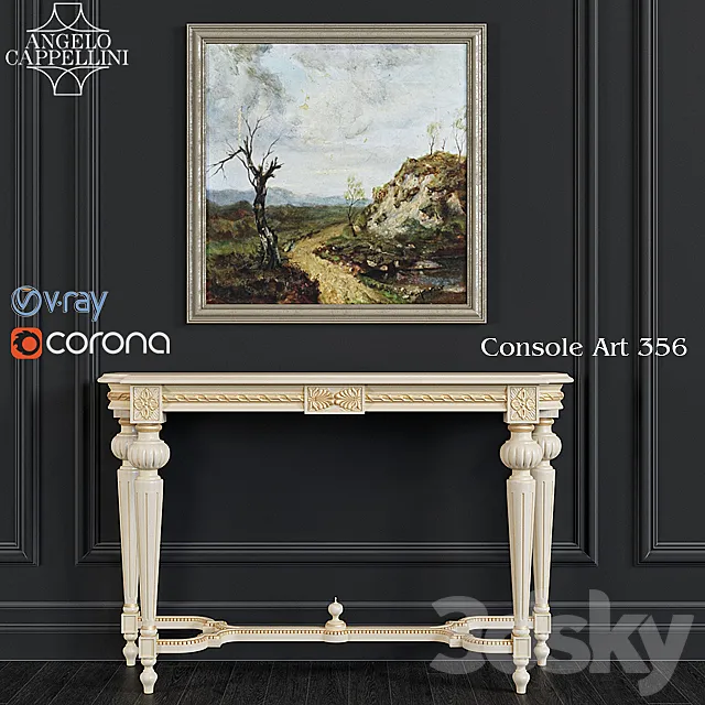 Sonsole Angelo Cappelini Art 356 3D Model