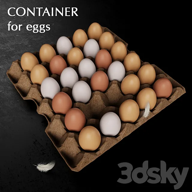 Sontainer for eggs 3D Model