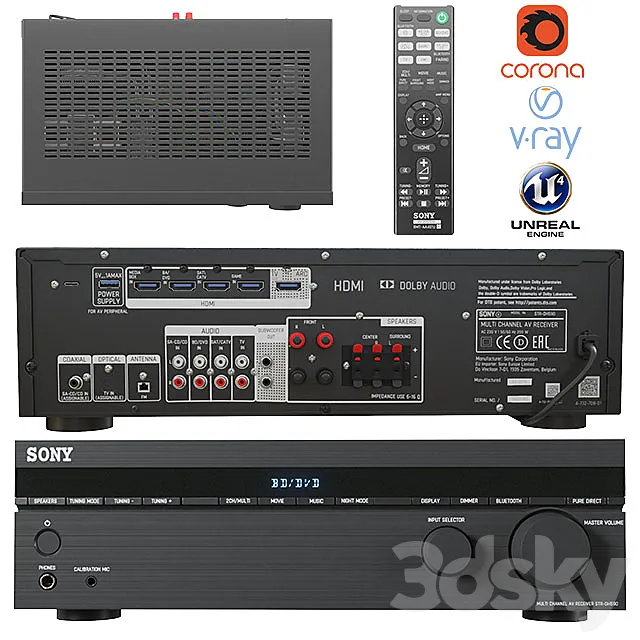 Sony AV receiver STR-DH590 Audio System 3D Model