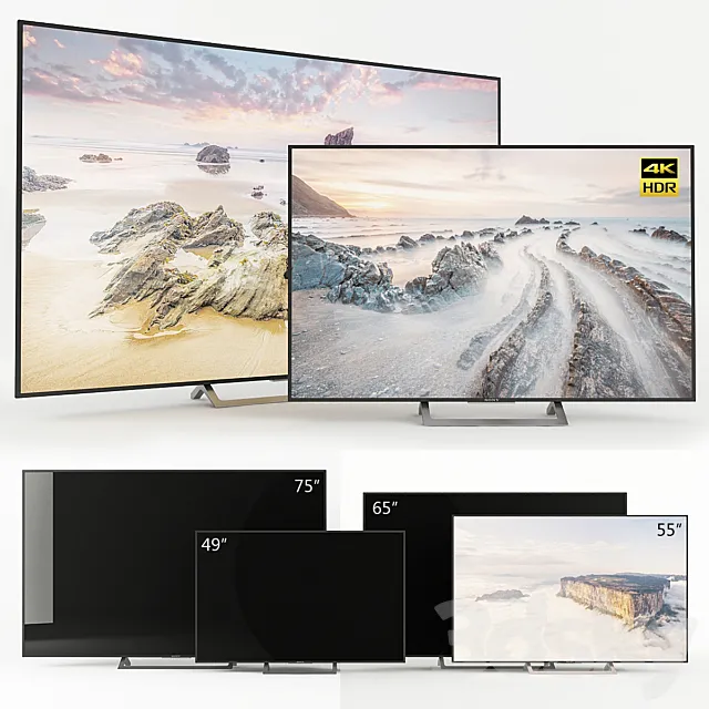 Sony KD TVs (4 pcs.) 3D Model