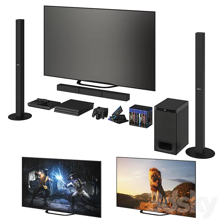 Sony tv system 3D Model