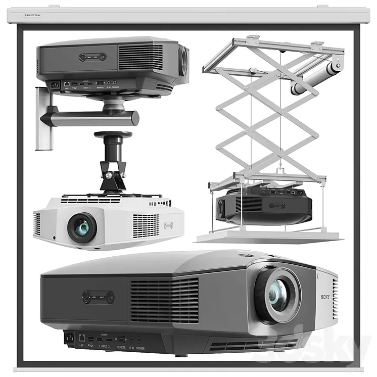SONY VPL HW65 projector 3D Model