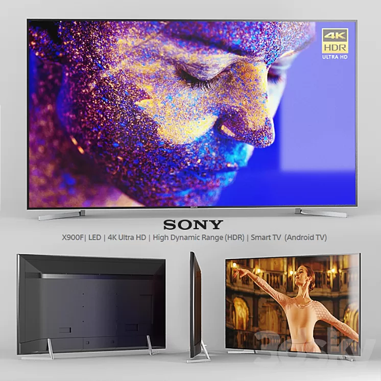 Sony X900F LED | 4K Ultra HD | HDR | Smart TV (Android TV) 3D Model