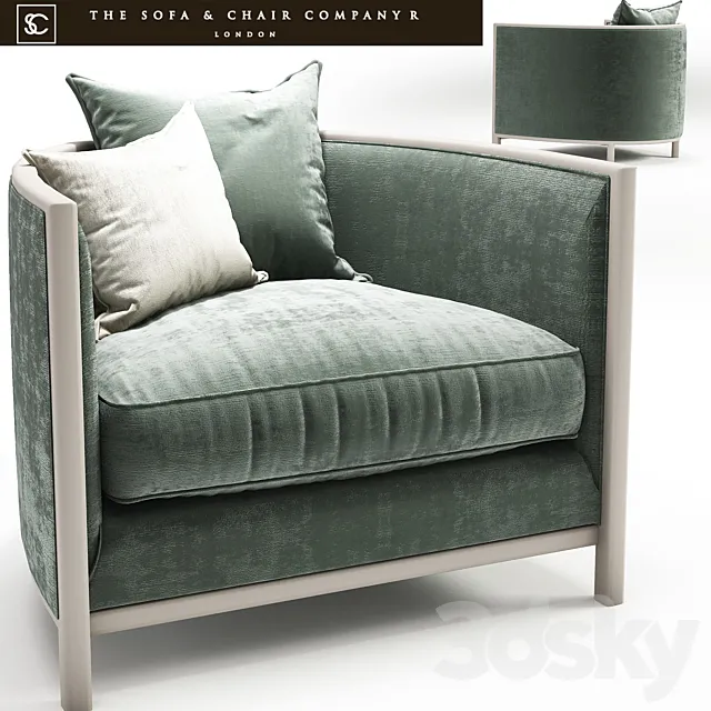 Sophia armchair_The sofa and chair company 3DModel