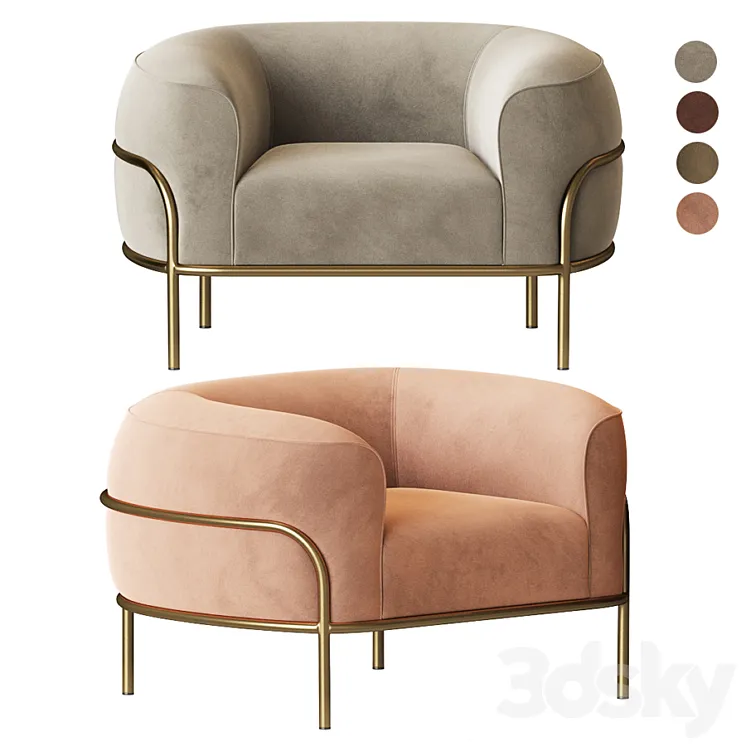 Sophie Armchair GallottieRadice 3D Model Free
