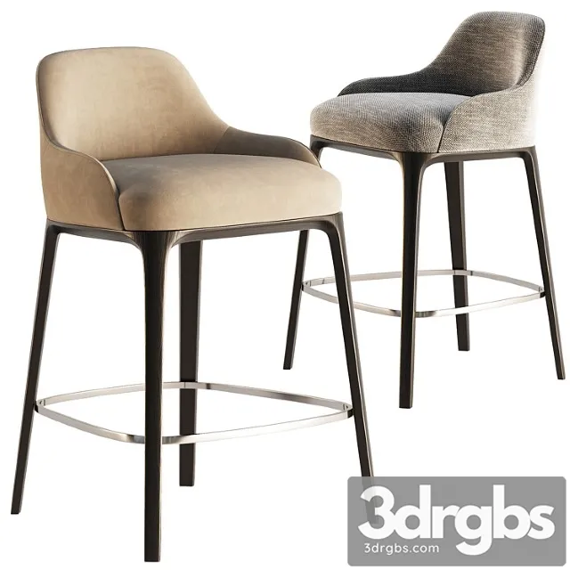 Sophie Bar Stool Minotti 3 3D Model Free