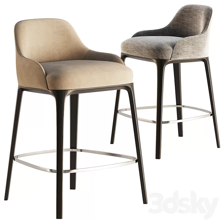 Sophie Bar Stool Minotti 3D Model Free Download