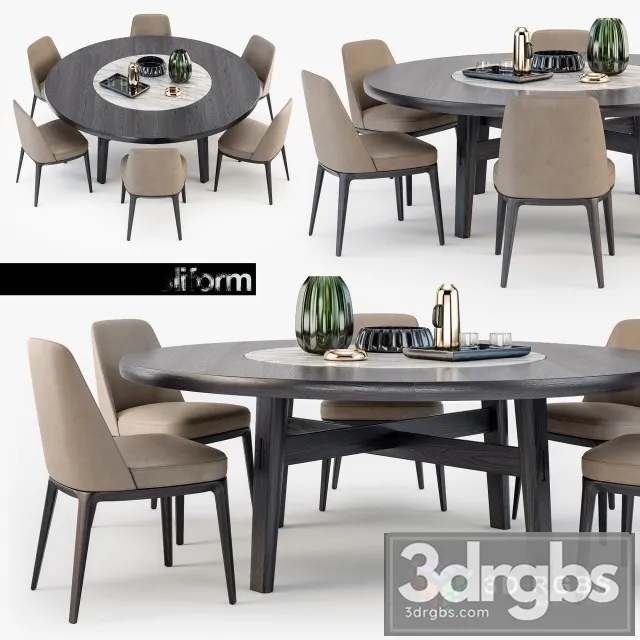 Sophie Chair Home Hotel Table 3D Model Free