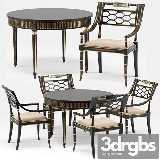 Sophy's regency armchair, gustavian round dining table