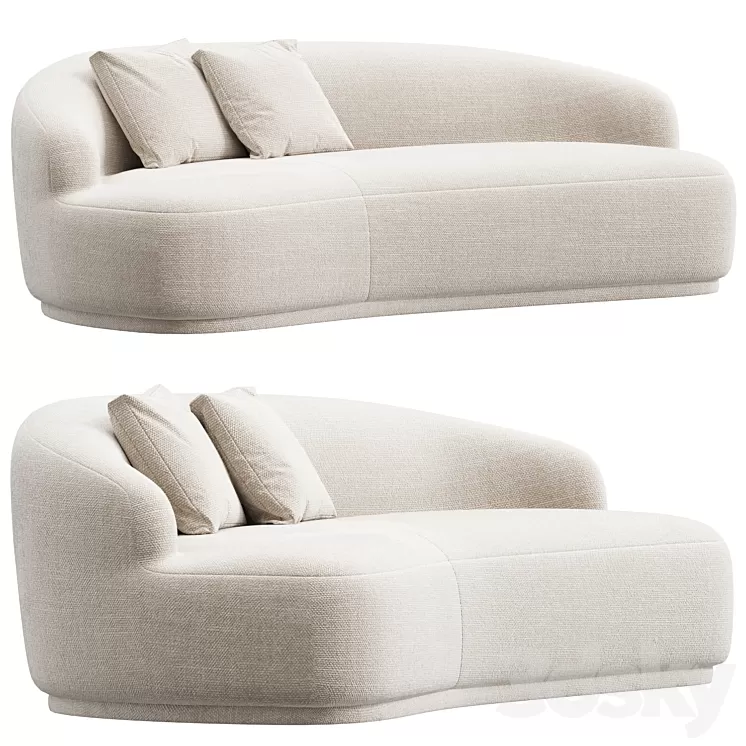 Soraya Sofa Dove Cream 3D Model Free