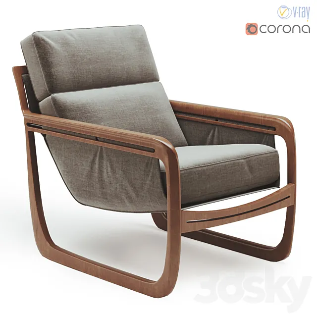 Sossego pitu lounge chair 3D Model