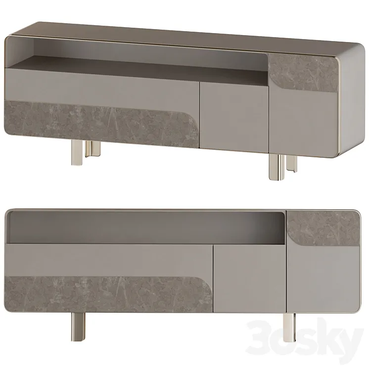 SOUL Wooden sideboard with doors 3D Model Free