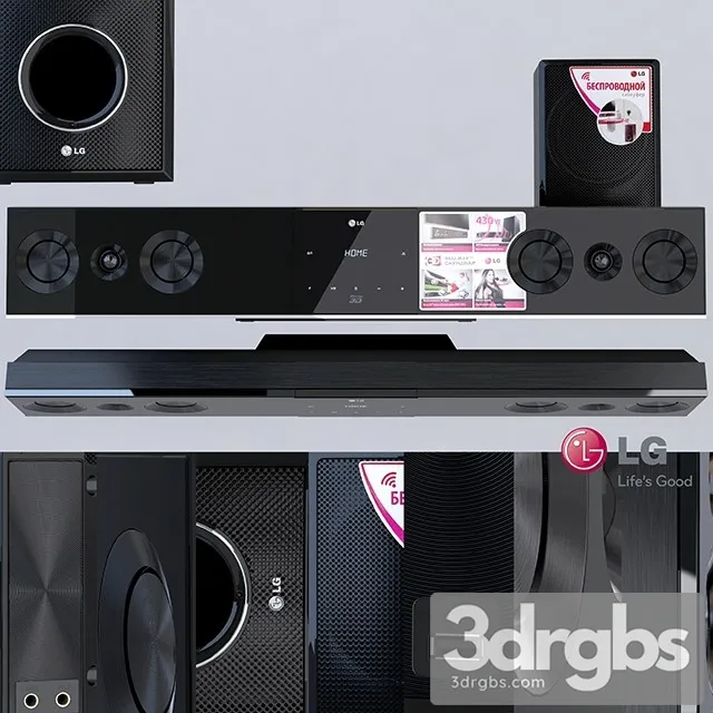 Soundbar LG BB5520A 3D Model Free