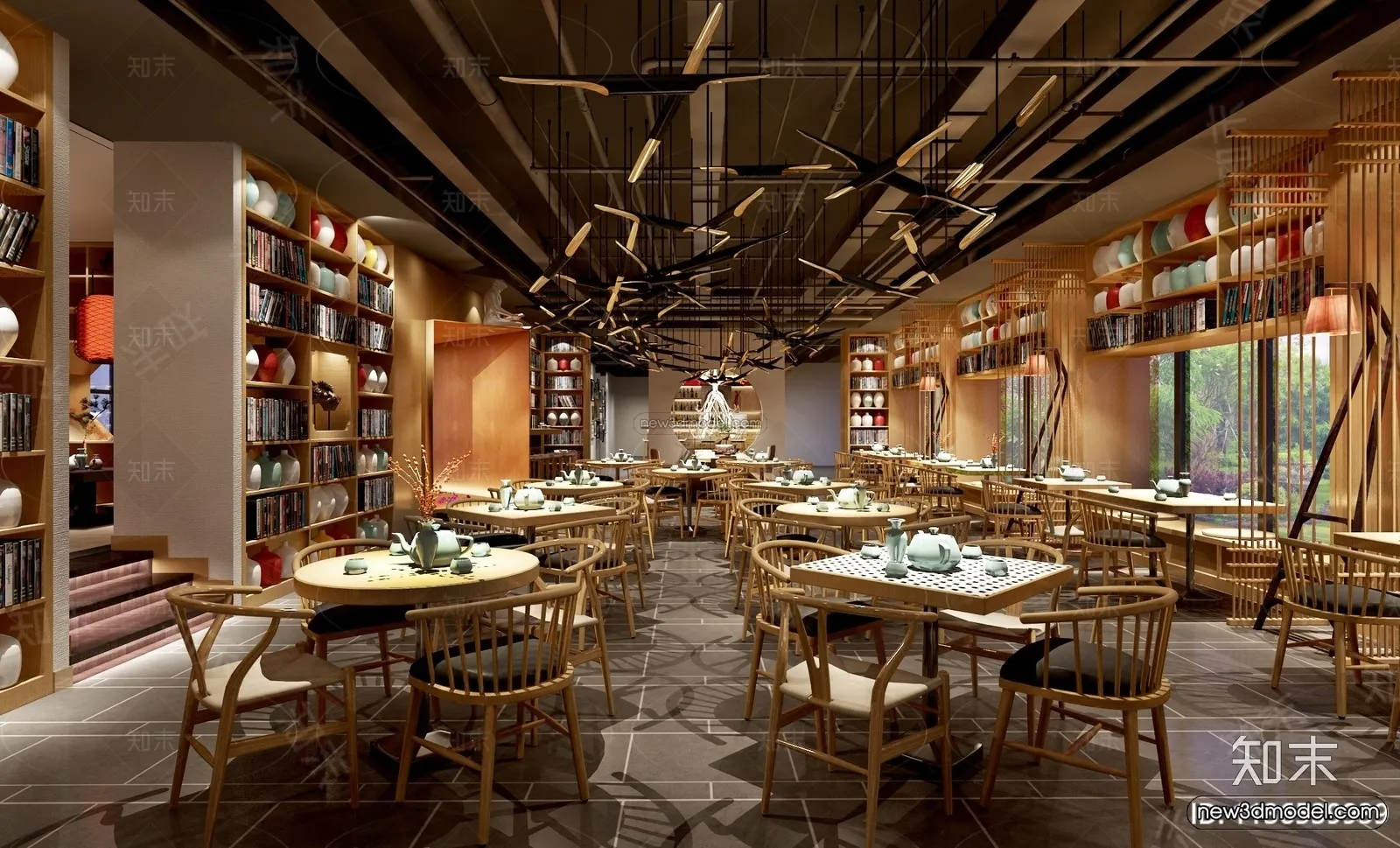 Southeast Asia Restaurant 3D Scenes - 3D Blocks - 007