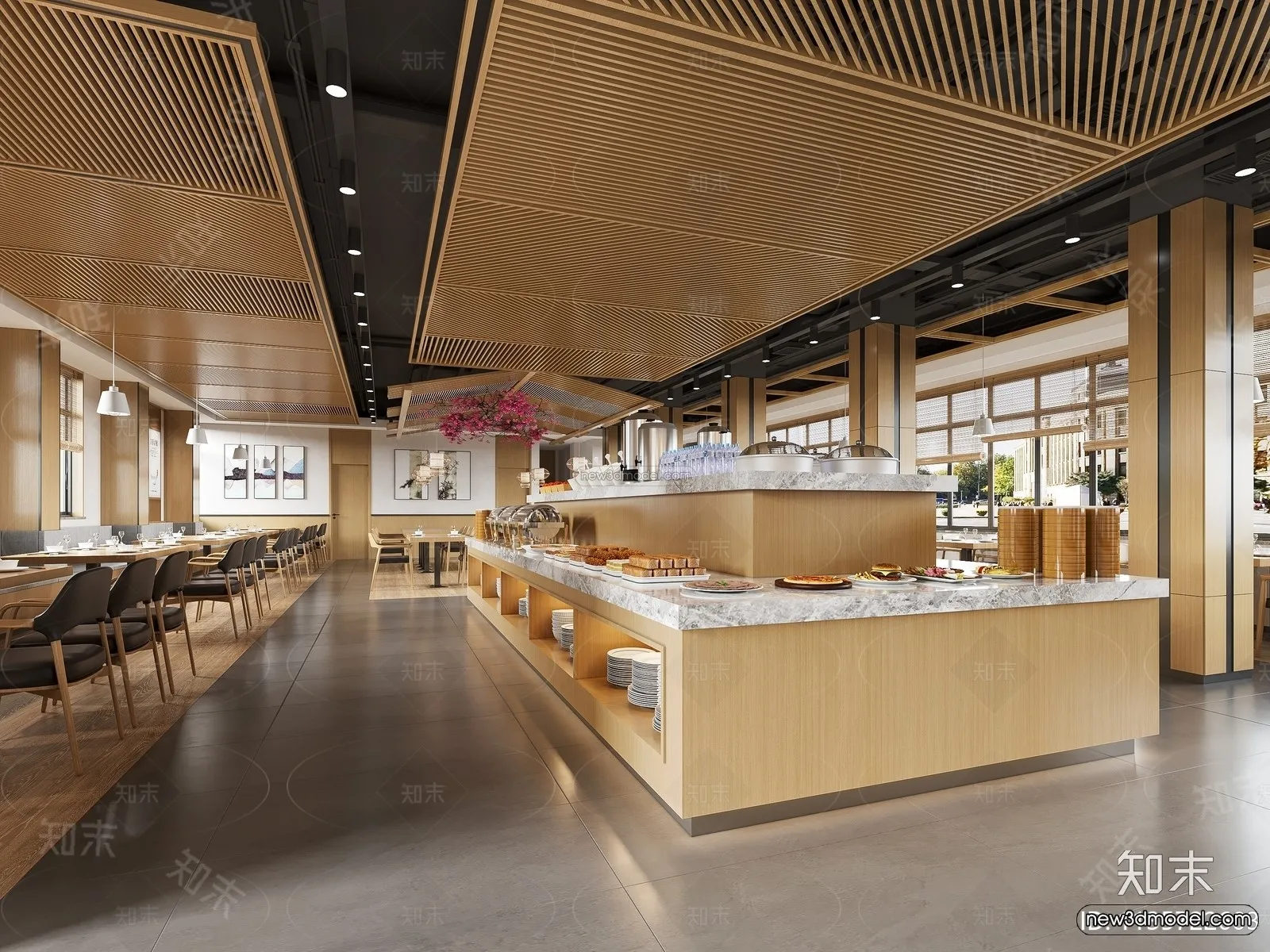 Southeast Asia Restaurant 3D Scenes - 3D Blocks - 008