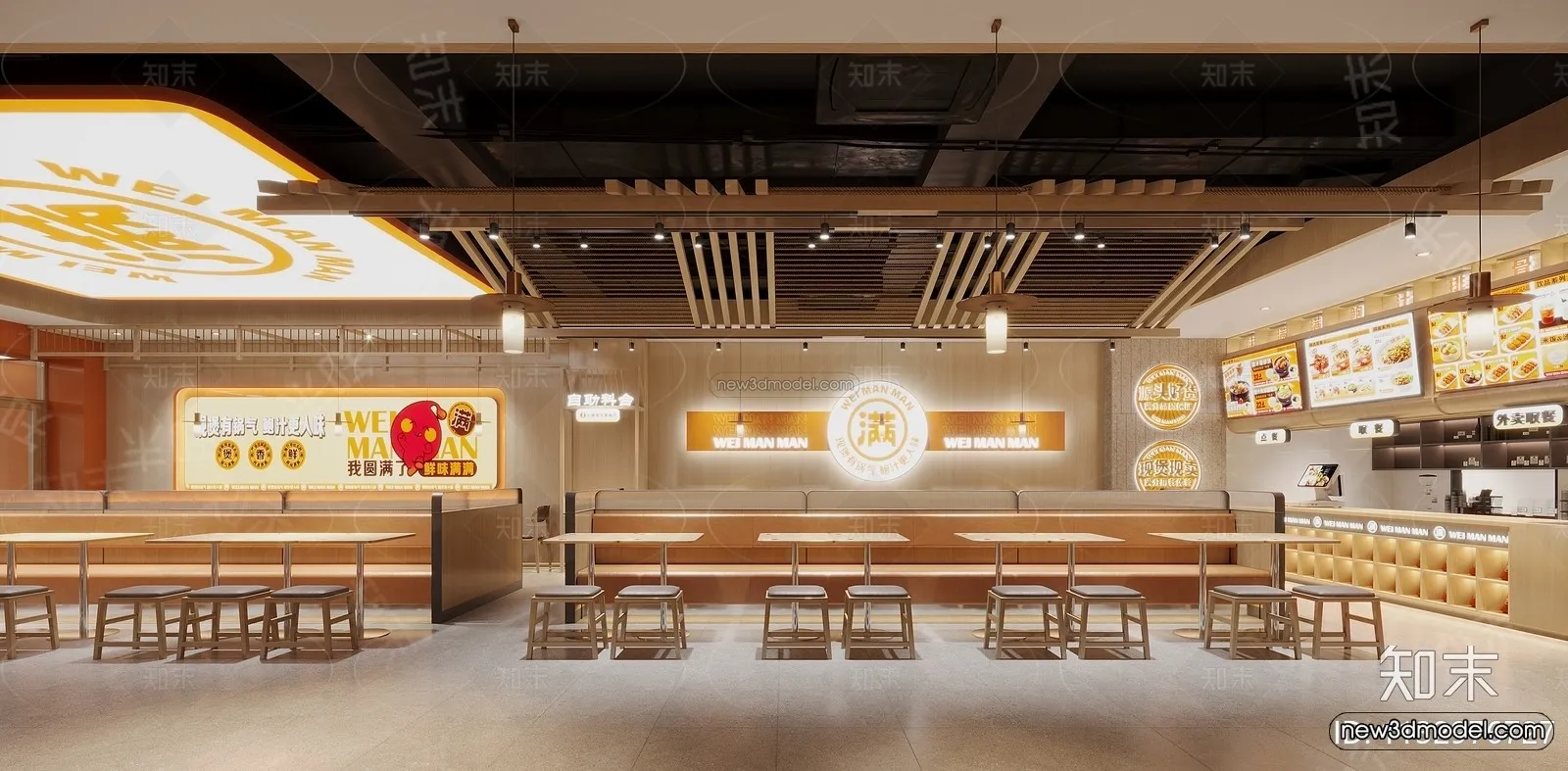 Southeast Asia Restaurant 3D Scenes - 3D Blocks - 011