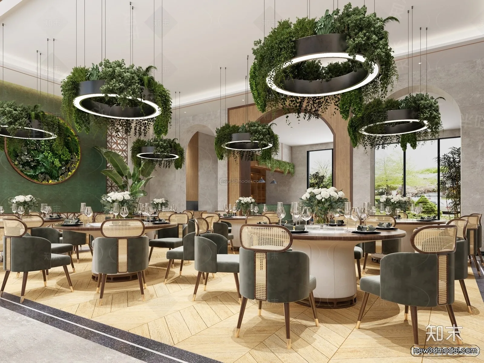 Southeast Asia Restaurant 3D Scenes - 3D Blocks - 019