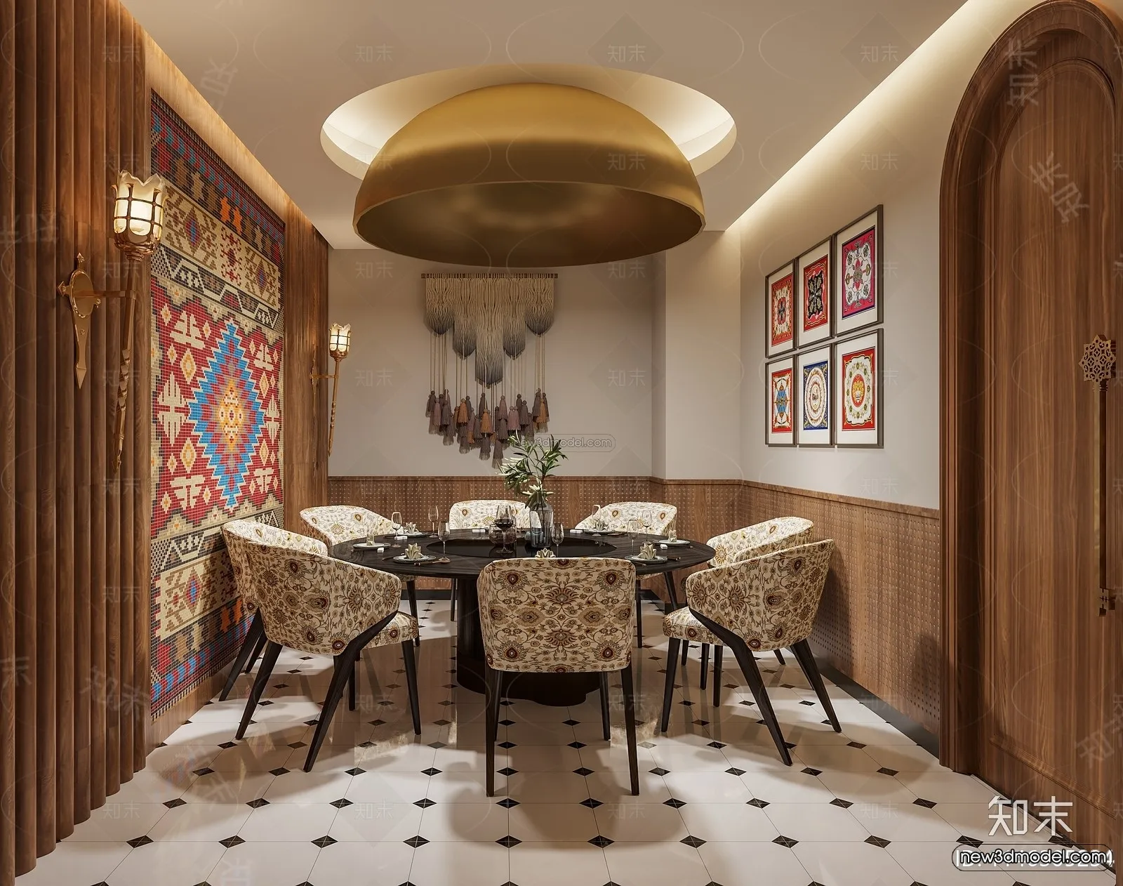 Southeast Asia Restaurant 3D Scenes - 3D Blocks - 020