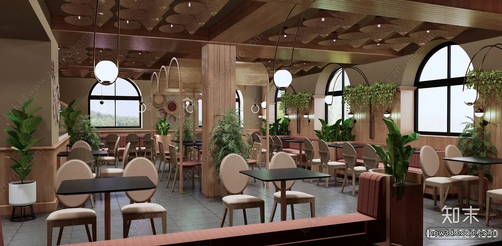 Southeast Asia Restaurant 3D Scenes - 3D Blocks - 031