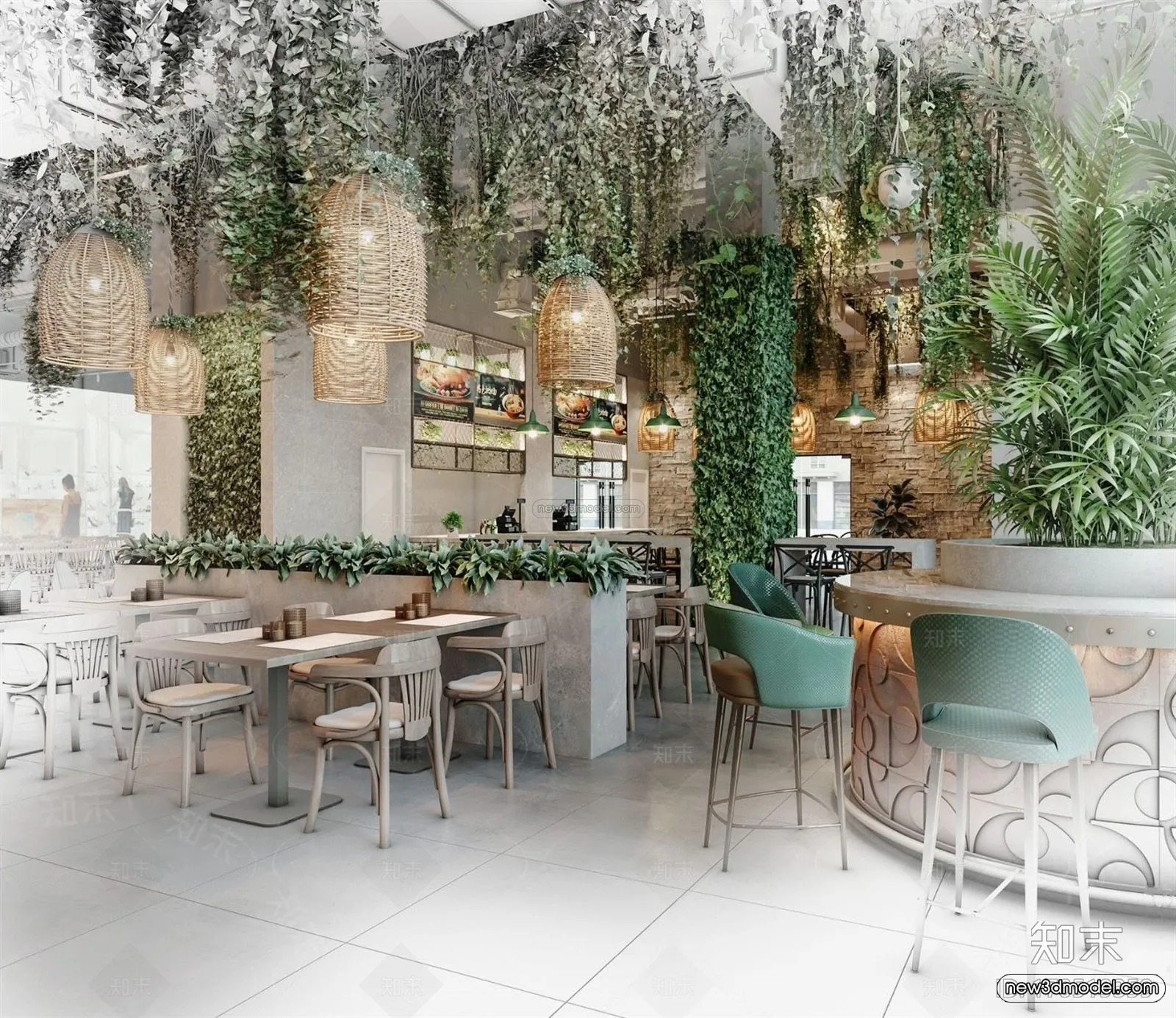 Southeast Asia Restaurant 3D Scenes - 3D Blocks - 043