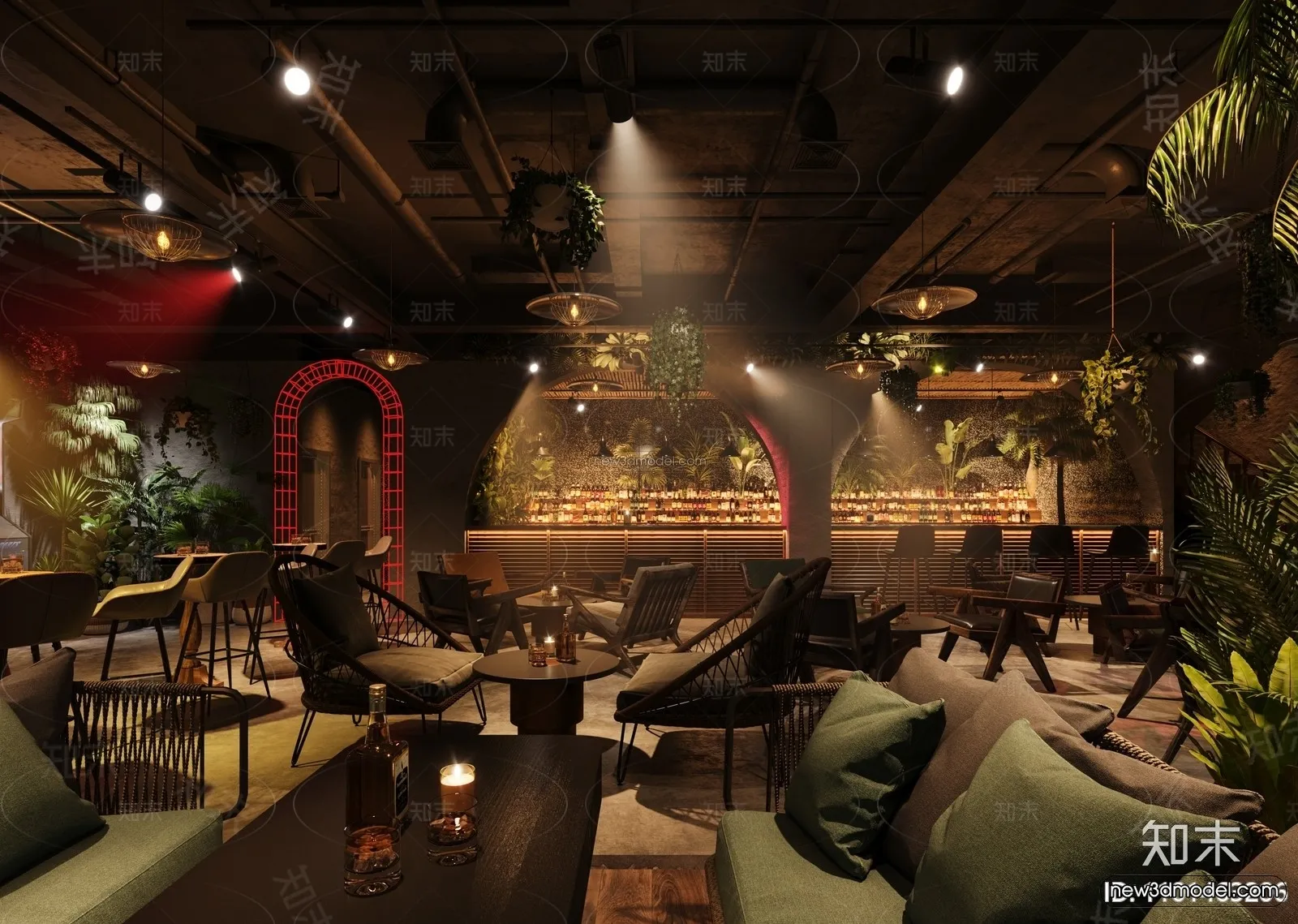 Southeast Asia Restaurant 3D Scenes - 3D Blocks - 045