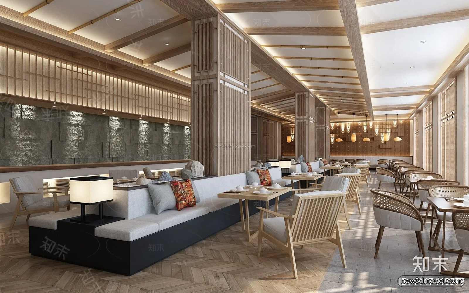 Southeast Asia Restaurant 3D Scenes - 3D Blocks - 071