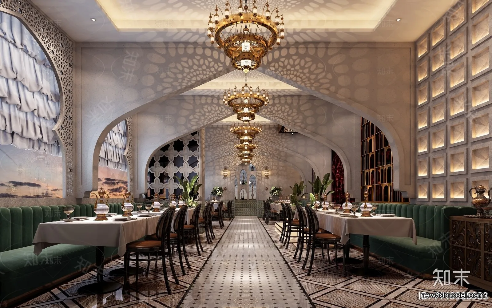 Southeast Asia Restaurant 3D Scenes - 3D Blocks - 072