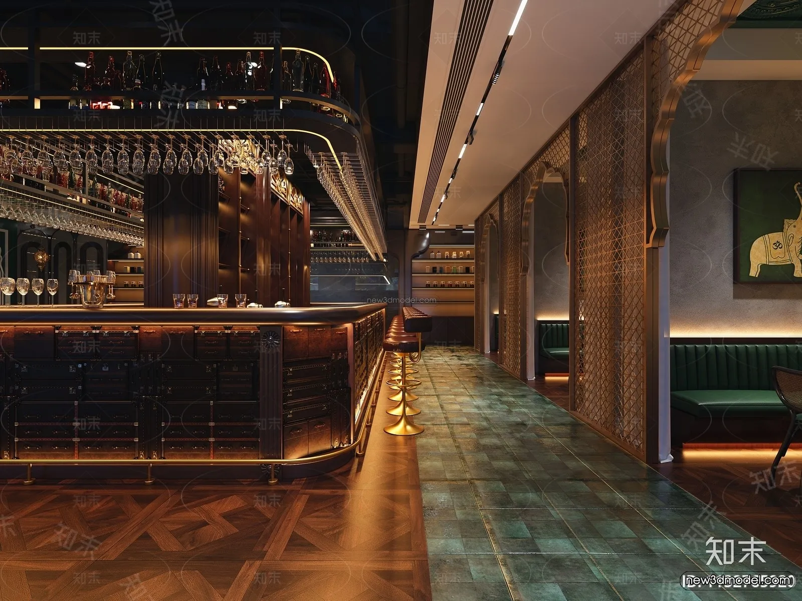 Southeast Asia Restaurant 3D Scenes - 3D Blocks - 078