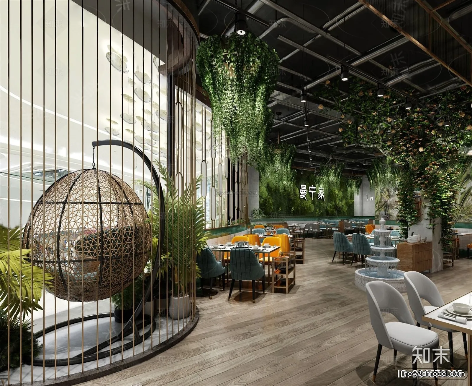 Southeast Asia Restaurant 3D Scenes - 3D Blocks - 085