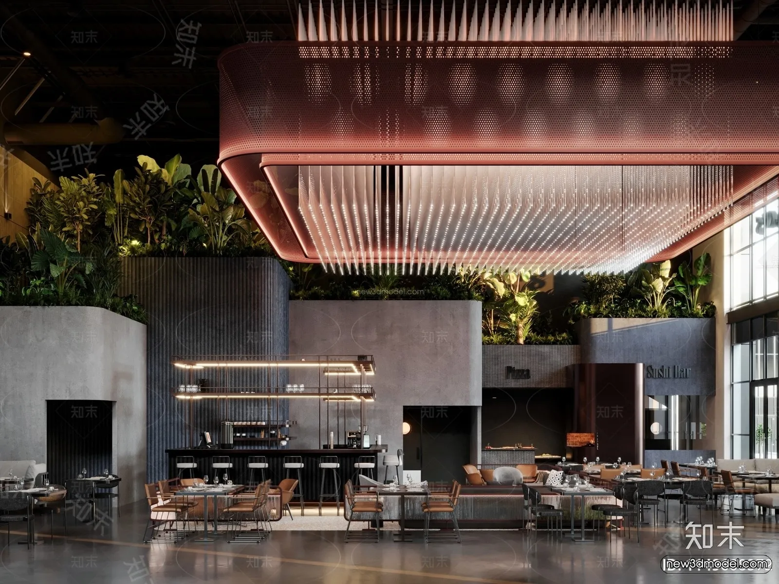 Southeast Asia Restaurant 3D Scenes - 3D Blocks - 107