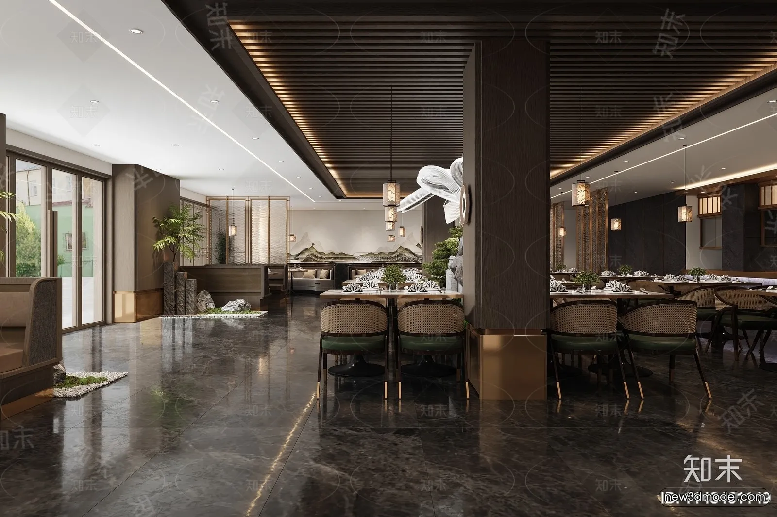 Southeast Asia Restaurant 3D Scenes - 3D Blocks - 109