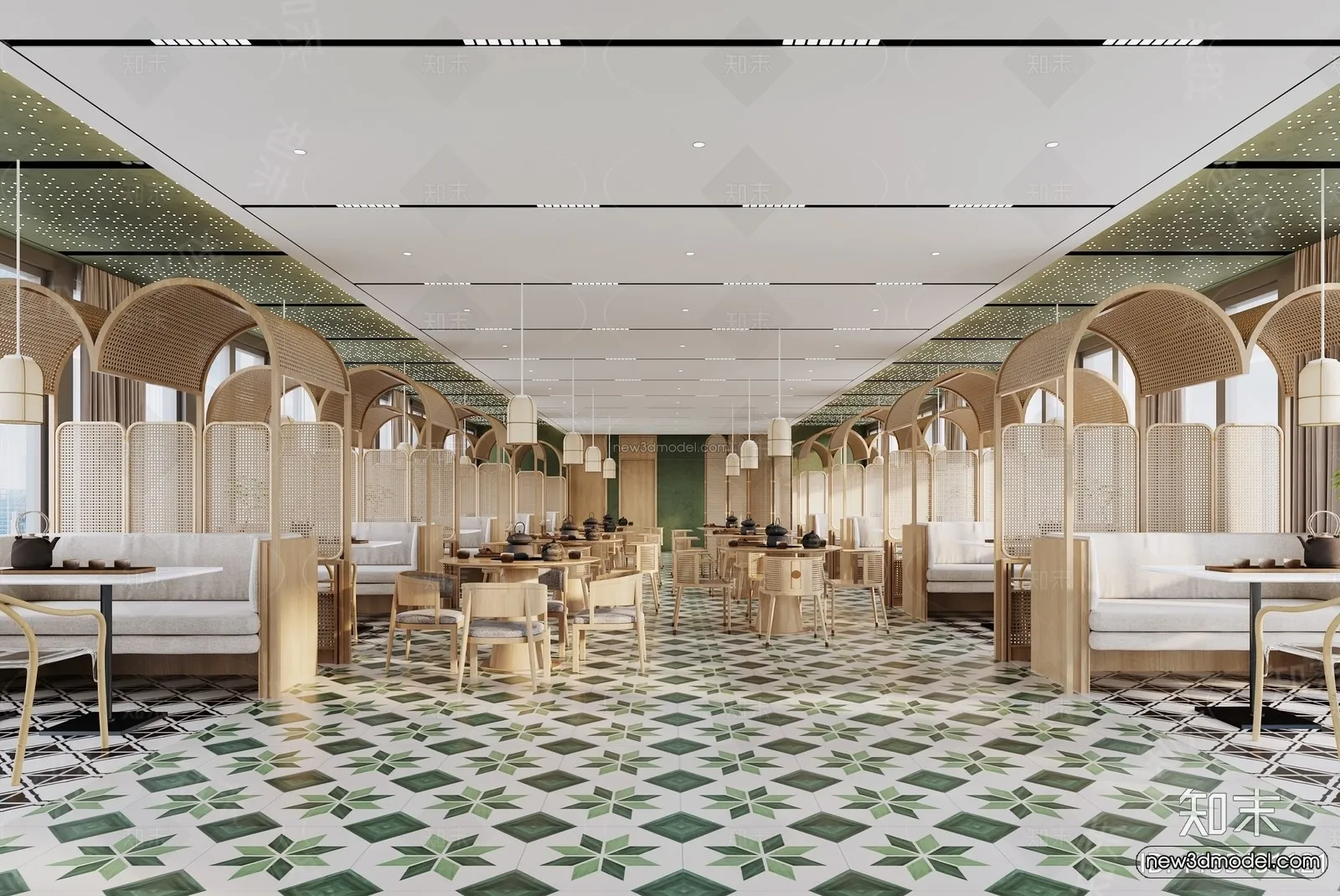 Southeast Asia Restaurant 3D Scenes - 3D Blocks - 114