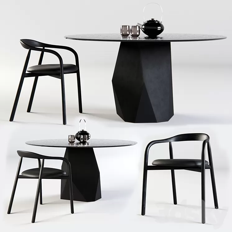 SOVET ITALIA_Deod Table and Autumn Chair 3D Model