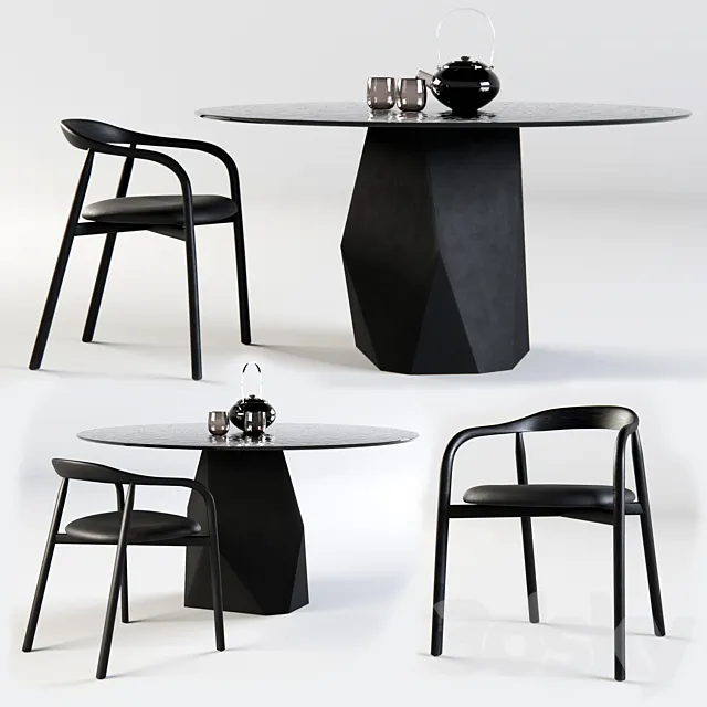 SOVET ITALIA_Deod Table and Autumn Chair 3DModel