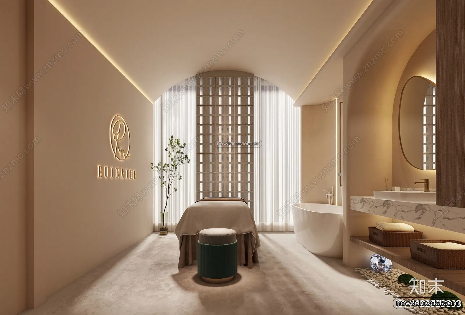 Spa And Massage - 3D Interior Scene - 3D Models - 007