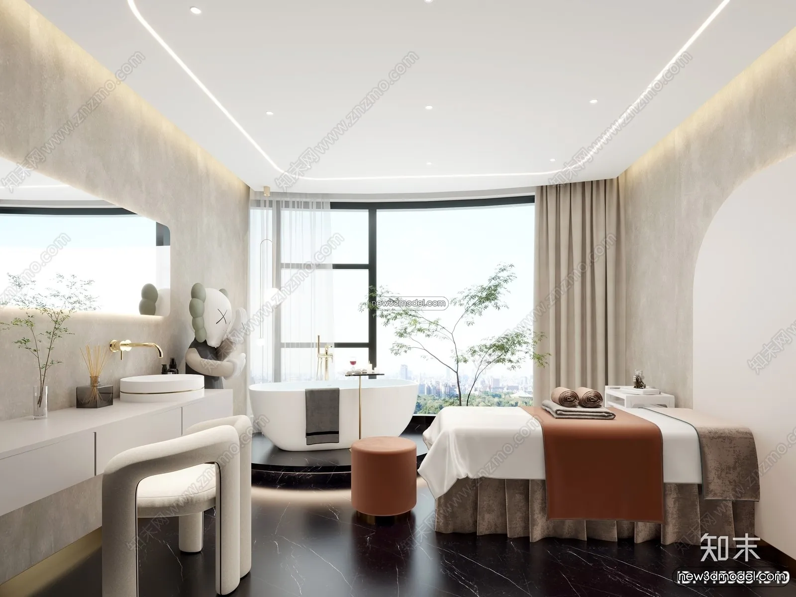 Spa And Massage - 3D Interior Scene - 3D Models - 011